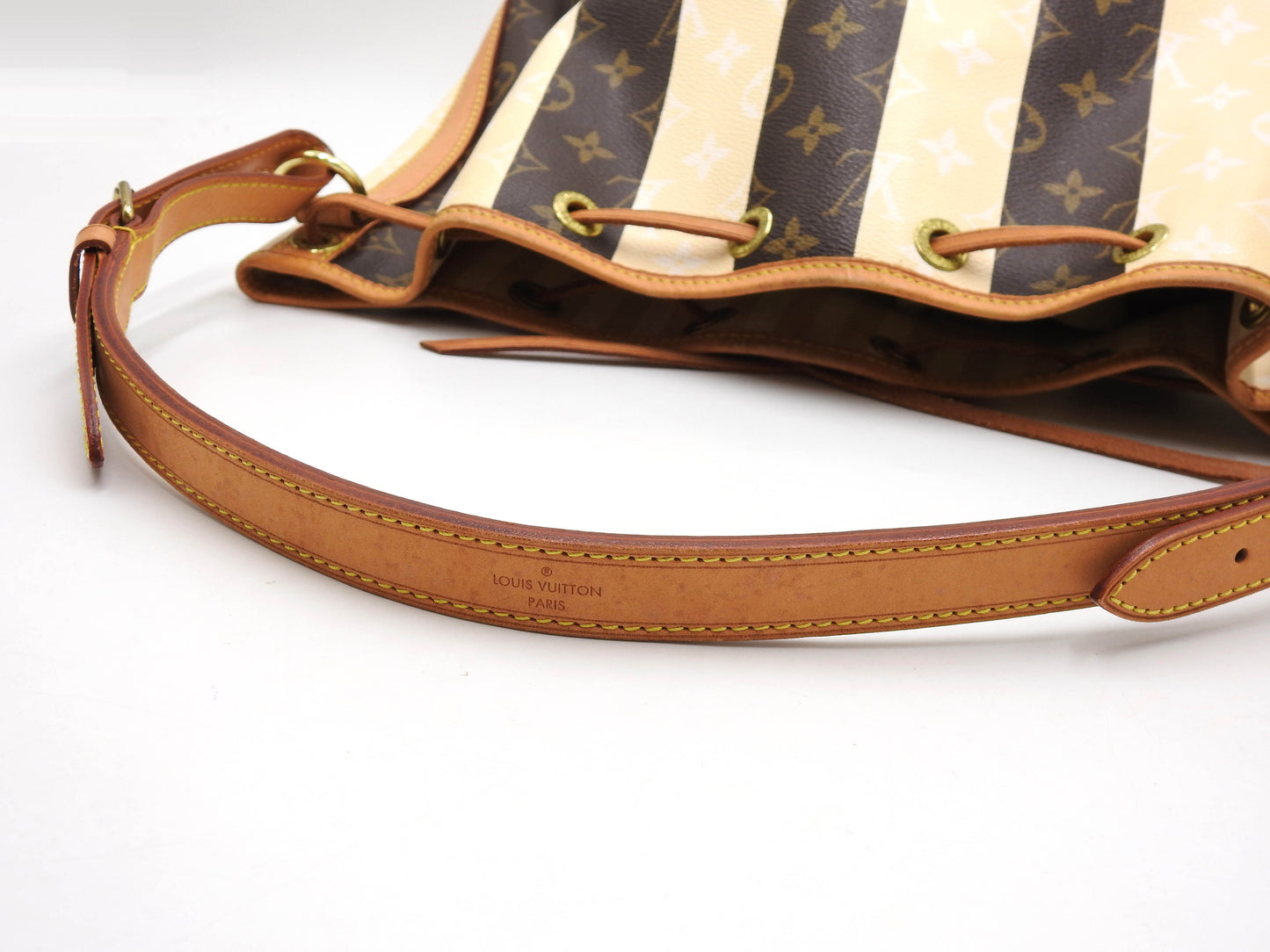 LOUIS VUITTON Petit Noe Monogram Rayure Shoulder Bag Hand Bag M40564