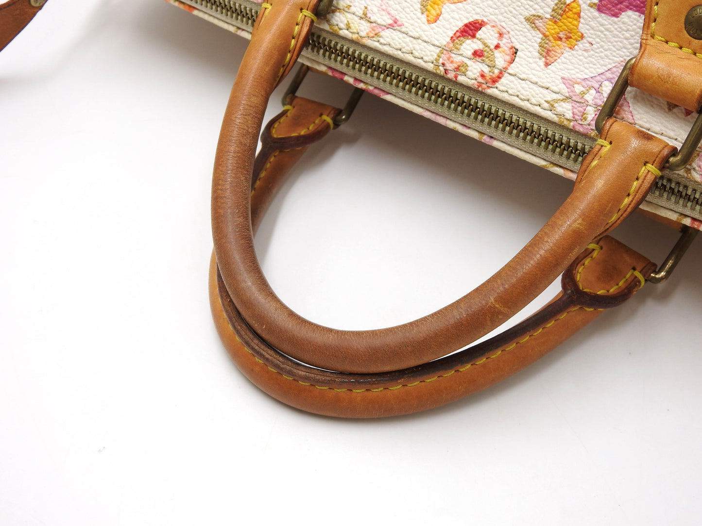 LOUIS VUITTON Watercolor Monogram Speedy 35 White Boston Hand Bag M95752