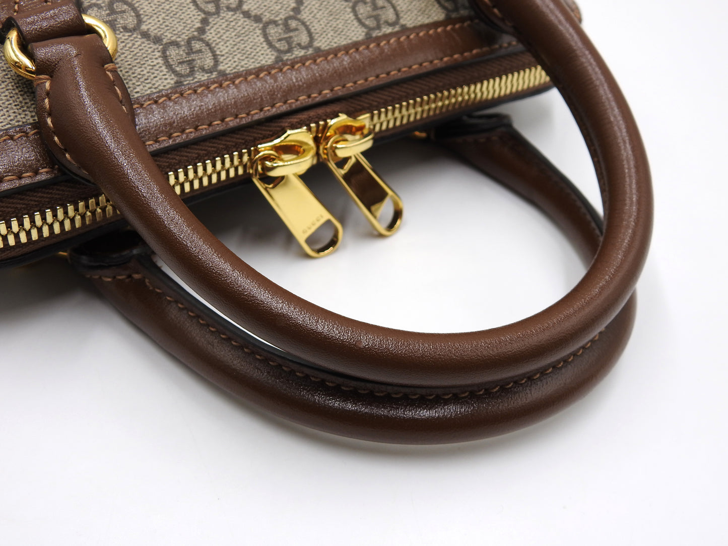 GUCCI GG Supreme Horsebit 1955 Small Top Handle Shoulder Bag PVC 621220