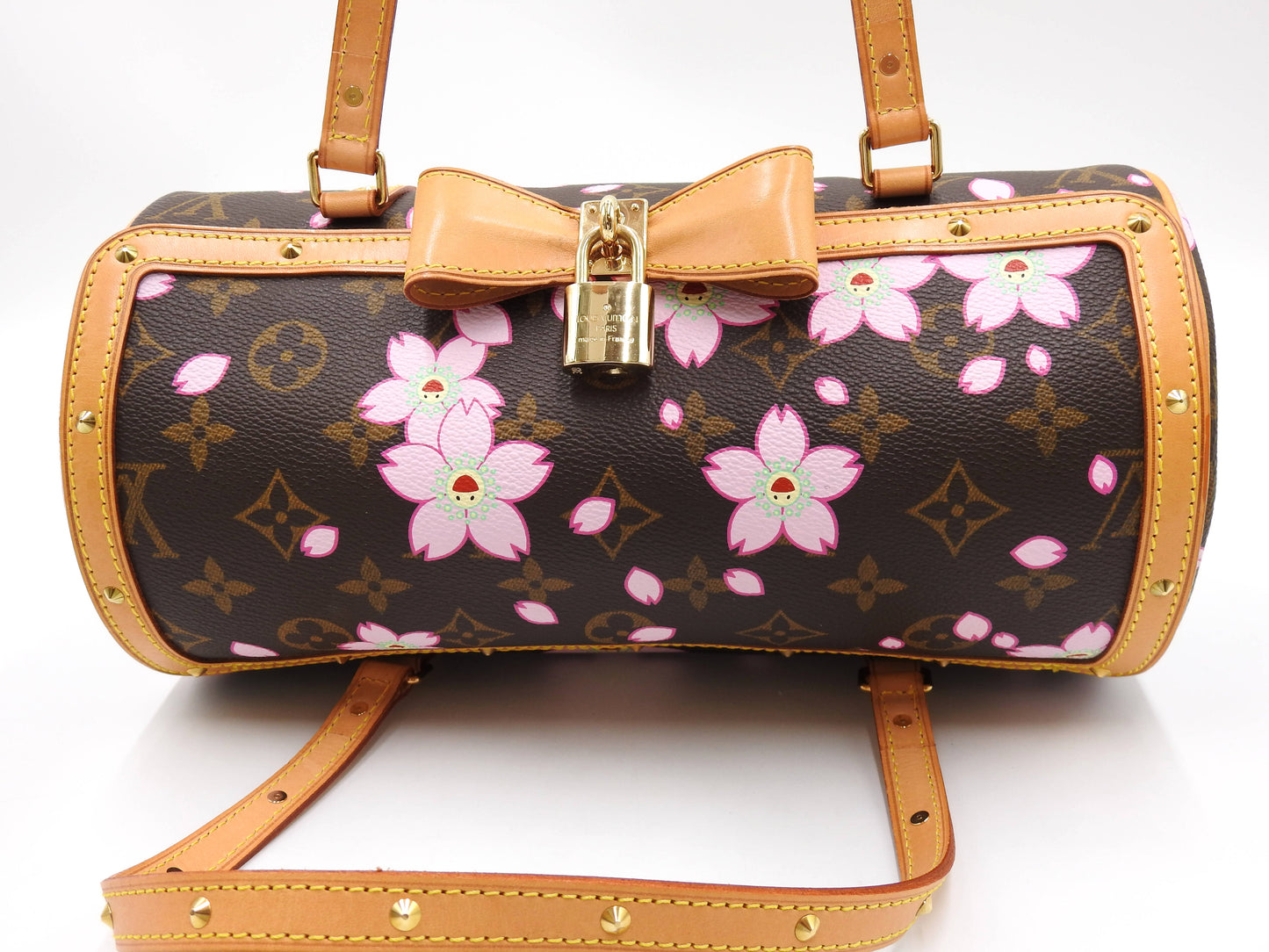 LOUIS VUITTON Papillon Shoulder Hand Bag Monogram Cherry Blossom M92009