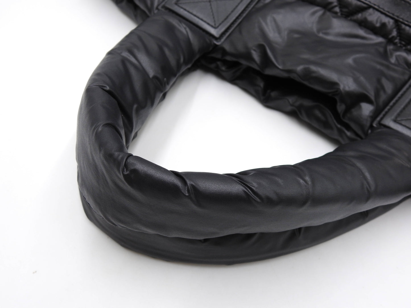 CHANEL Coco Cocoon PM Small Tote Bag Hand Bag Quilting Nylon Black A48610
