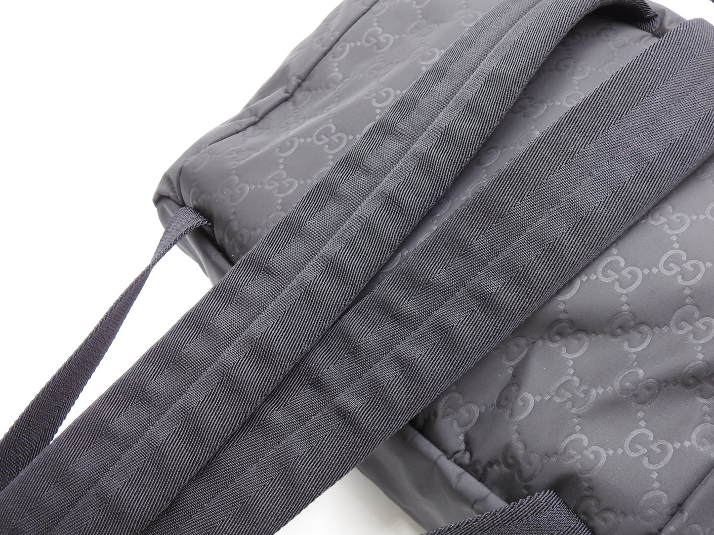GUCCI GG Nylon Leather Backpack Bag Black 510343 Outlet