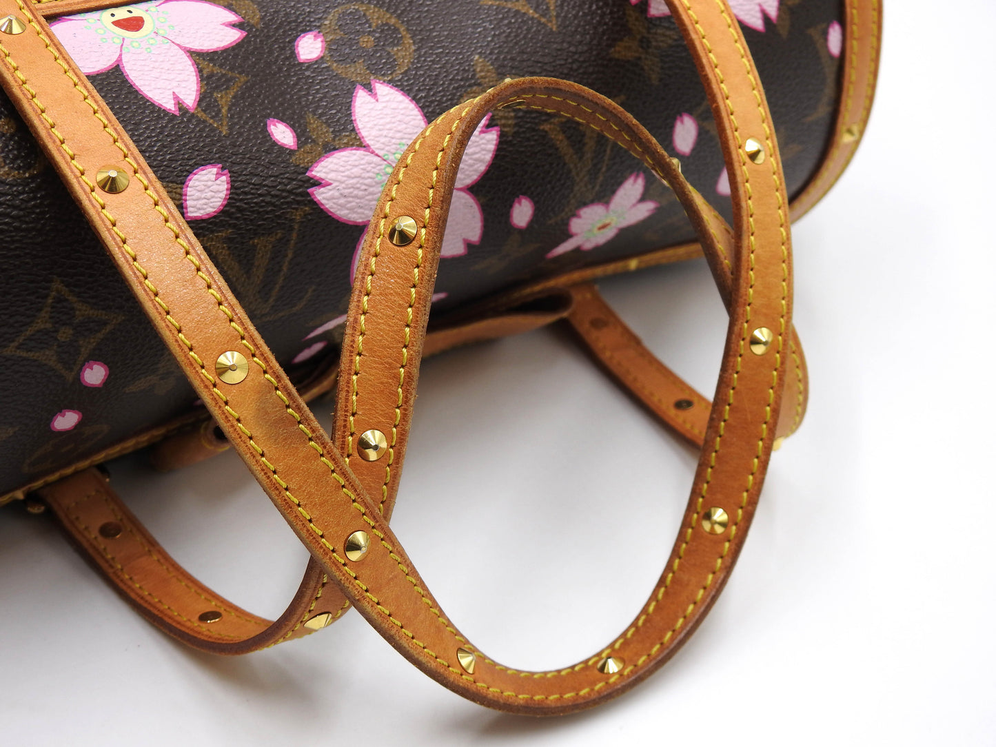 LOUIS VUITTON Papillon Shoulder Hand Bag Monogram Cherry Blossom M92009