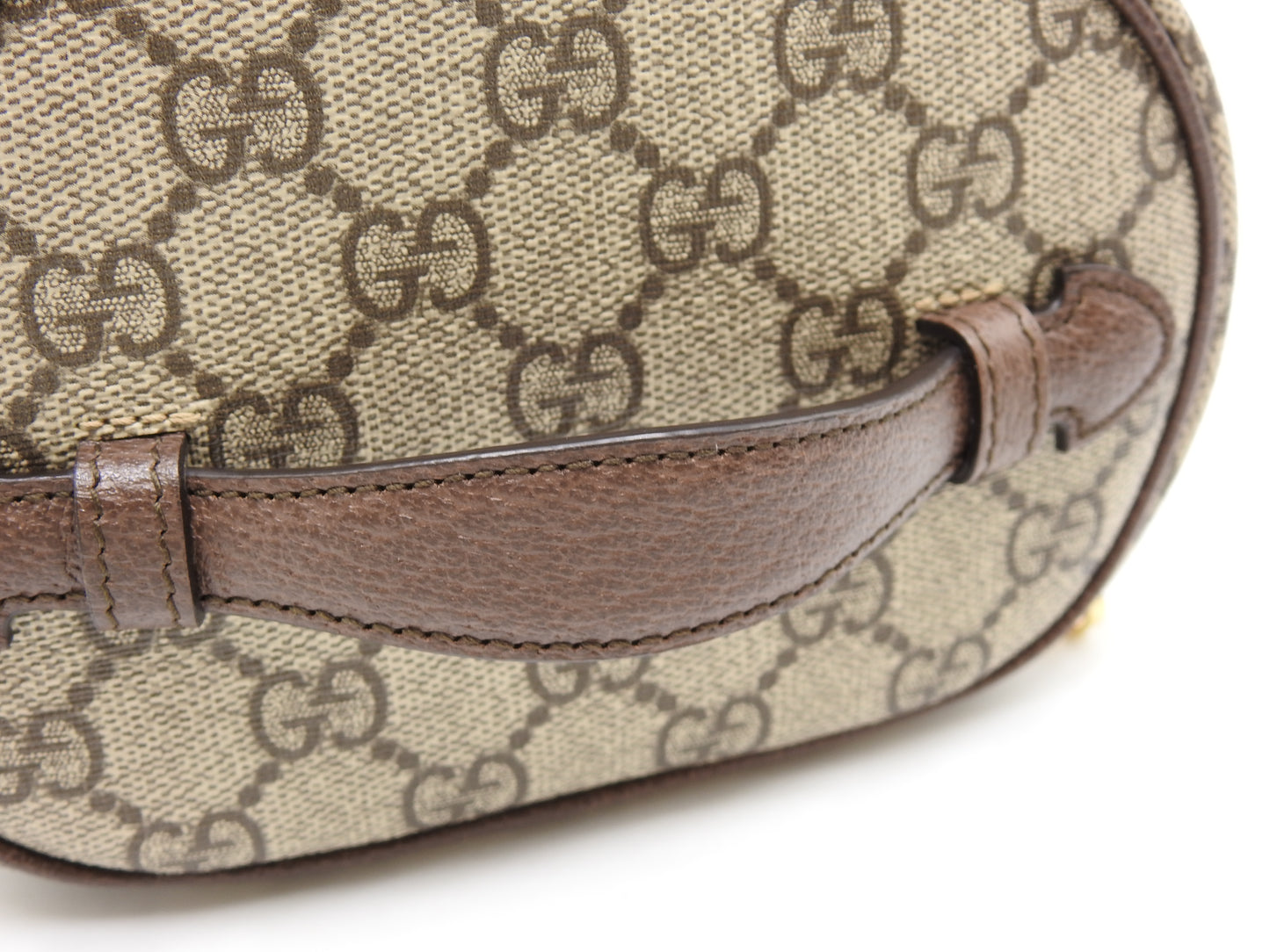 GUCCI GG Supreme Ophidia Web Vanity Bag Cosmetic Pouch Beige Brown 627463