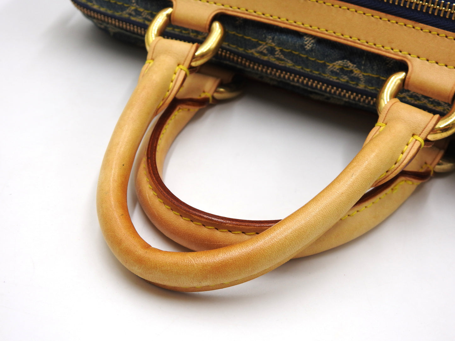 LOUIS VUITTON Monogram Denim Neo Speedy Hand Bag Boston Bag Blue M95019
