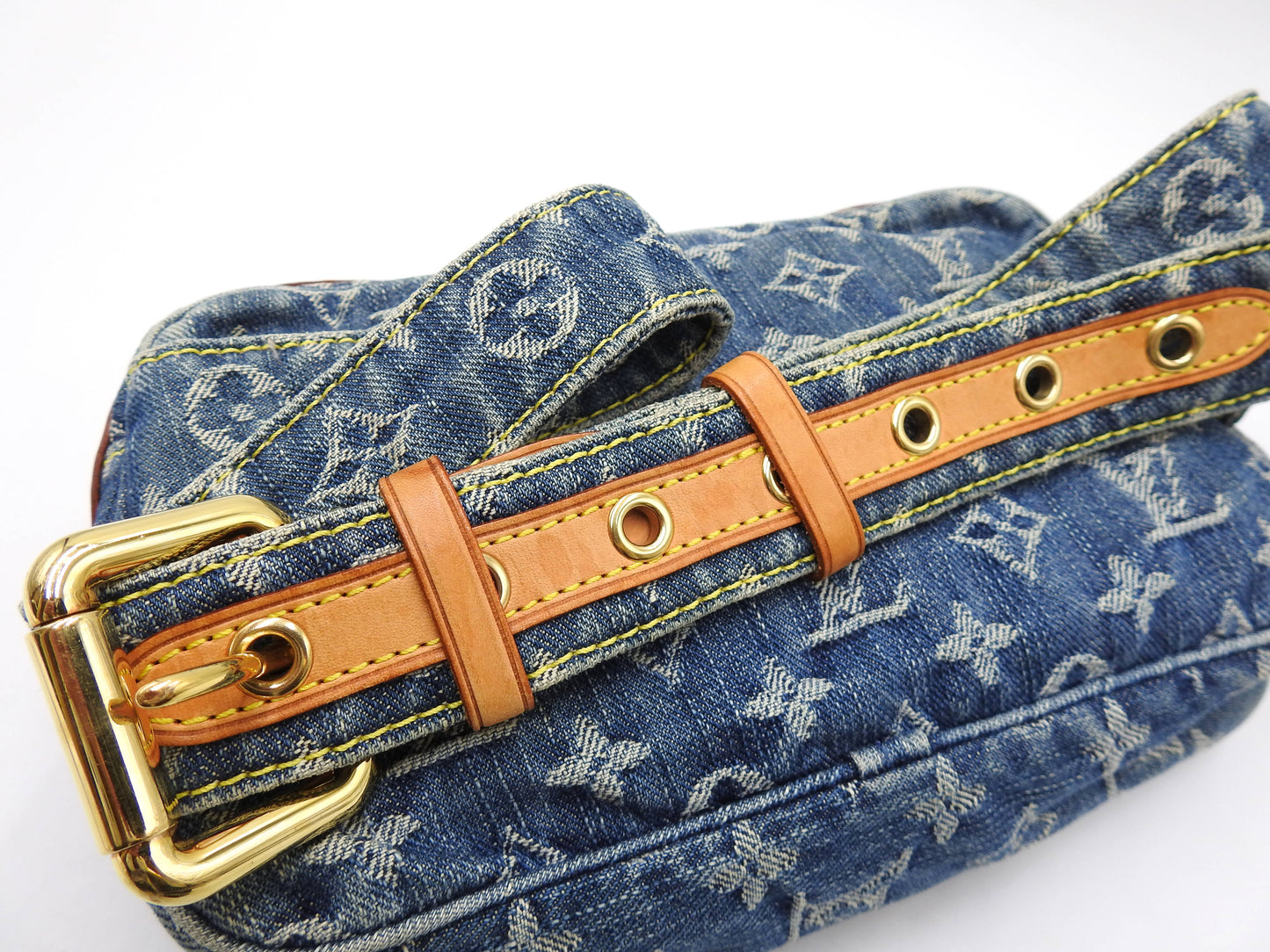 LOUIS VUITTON Monogram Denim Bum Bag Waist Shoulder Bag M95347