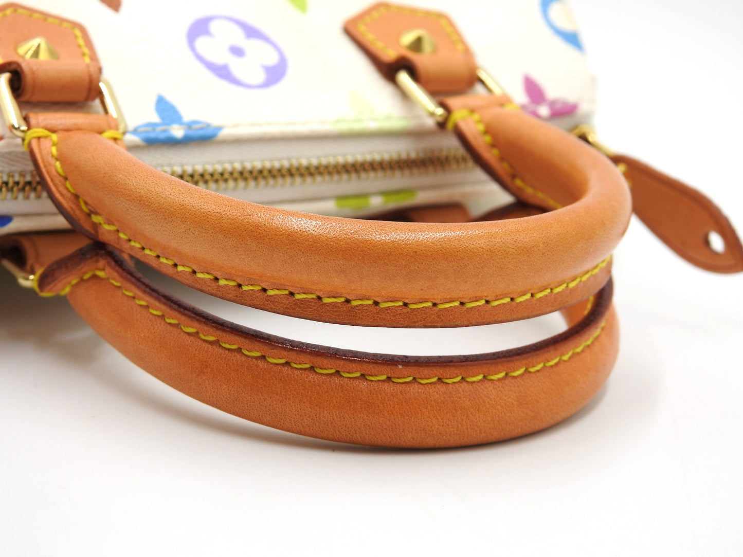 LOUIS VUITTON Monogram Mini Speedy Hand Bag Multicolor Bron White M92645