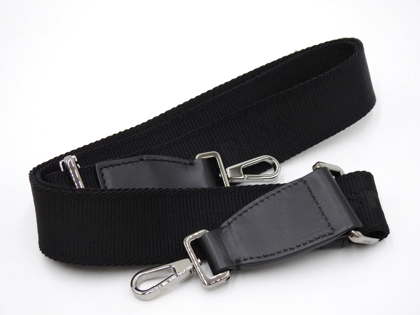 Christian Dior HIT THE ROAD CD Diamond Shoulder Bag PVC Leather Black