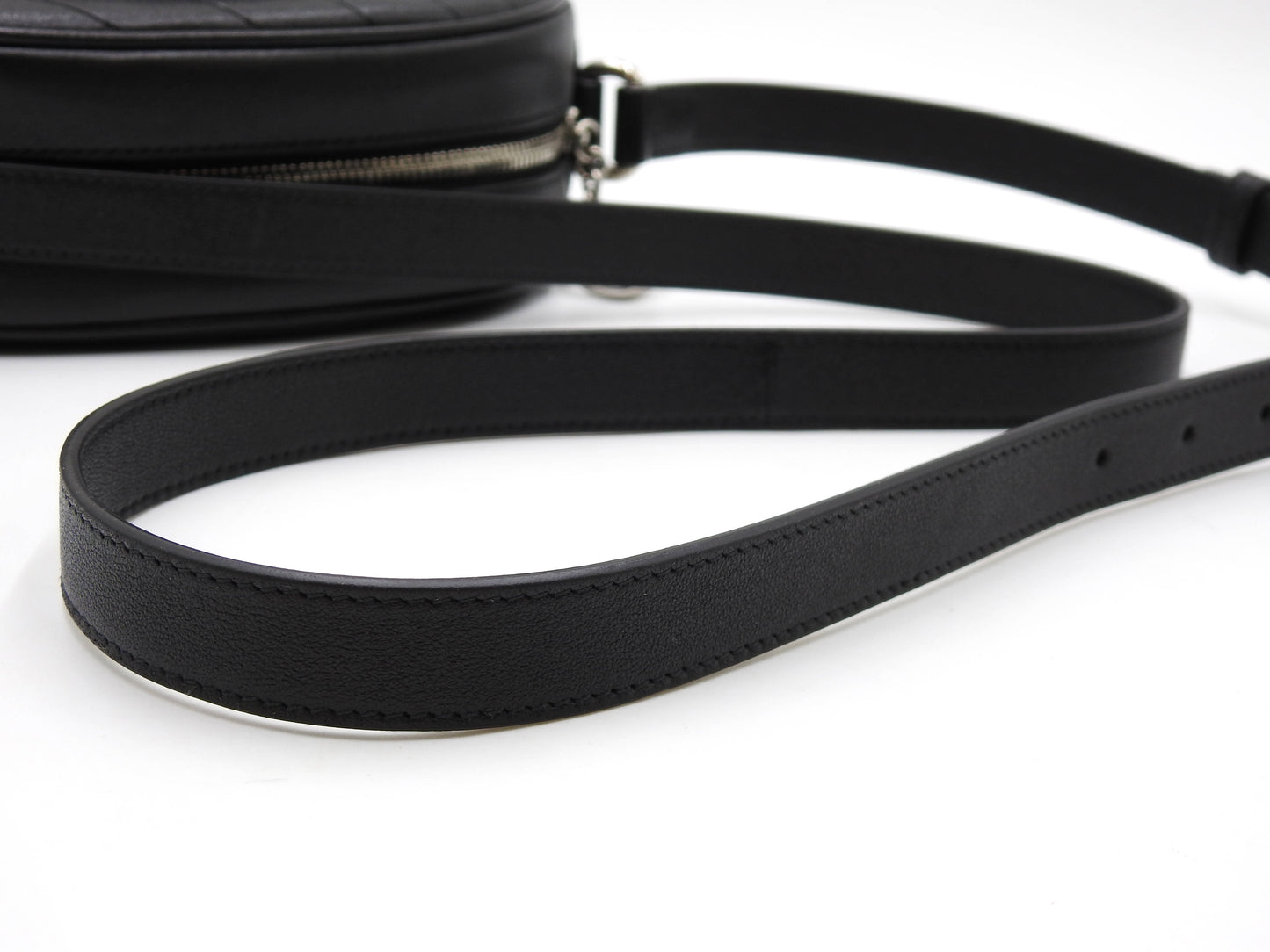 GUCCI Mini Blondie Interlocking G Crossbody Shoulder Bag Black 760175