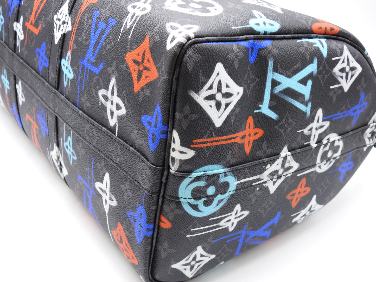 LOUIS VUITTON Monogram Graffiti Keepall Bandouliere 50 Boston Bag M21384