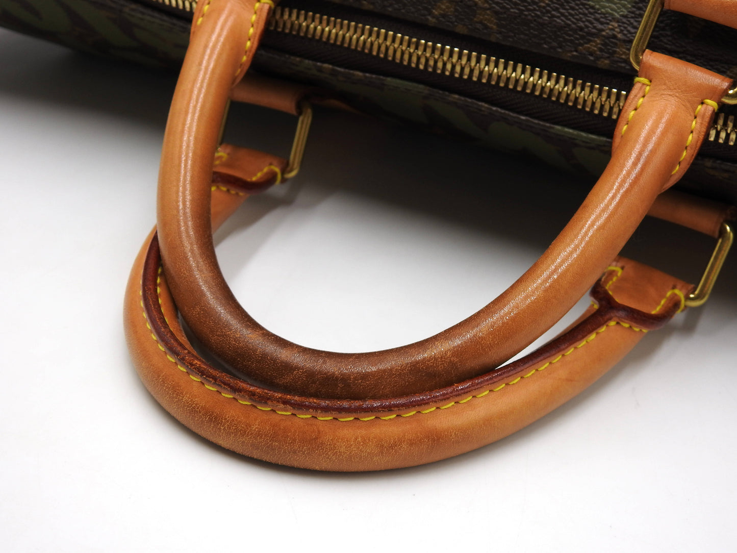 LOUIS VUITTON Monogram Graffiti Keepall 50 Boston Travel Bag Khaki M92196