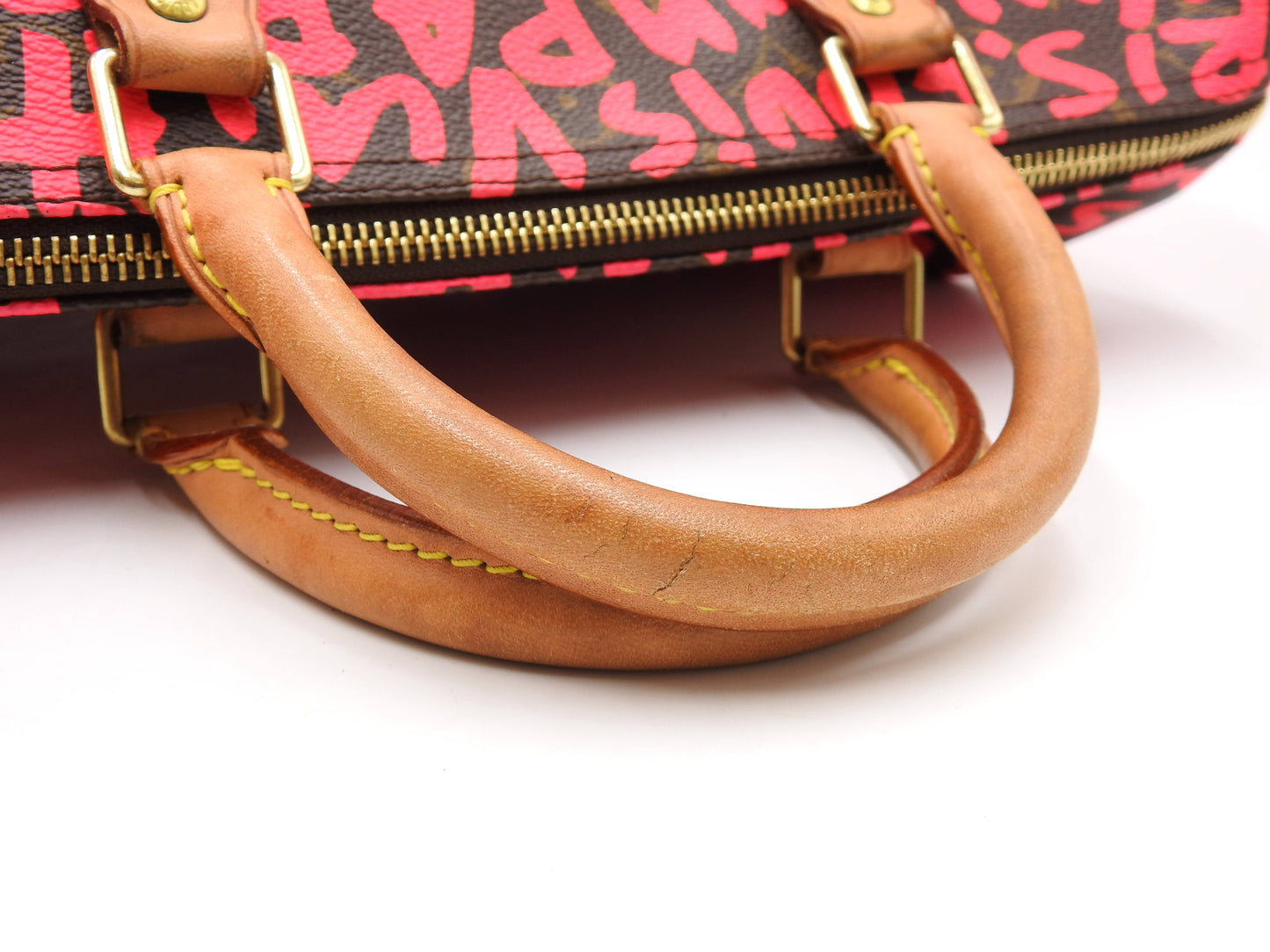 LOUIS VUITTON Monogram Graffiti Speedy 30 Hand Bag Boston Bag M93704 Pink