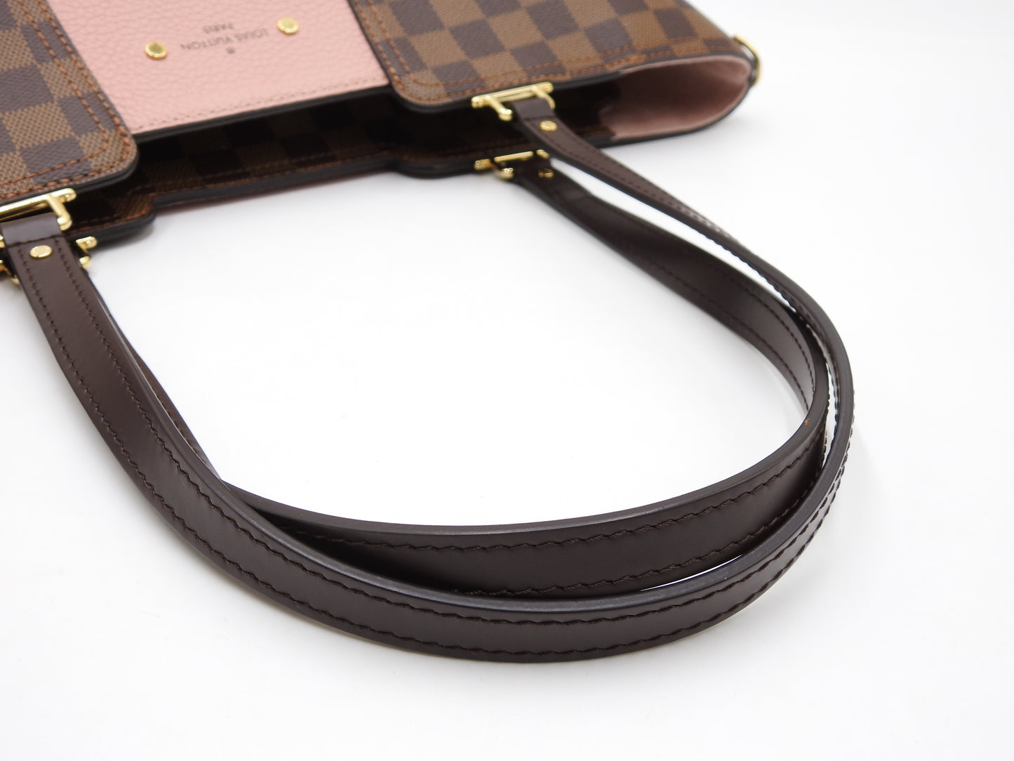 LOUIS VUITTON Jersey Shoulder Hand Bag Damier Ebene Magnolia Pink N44041