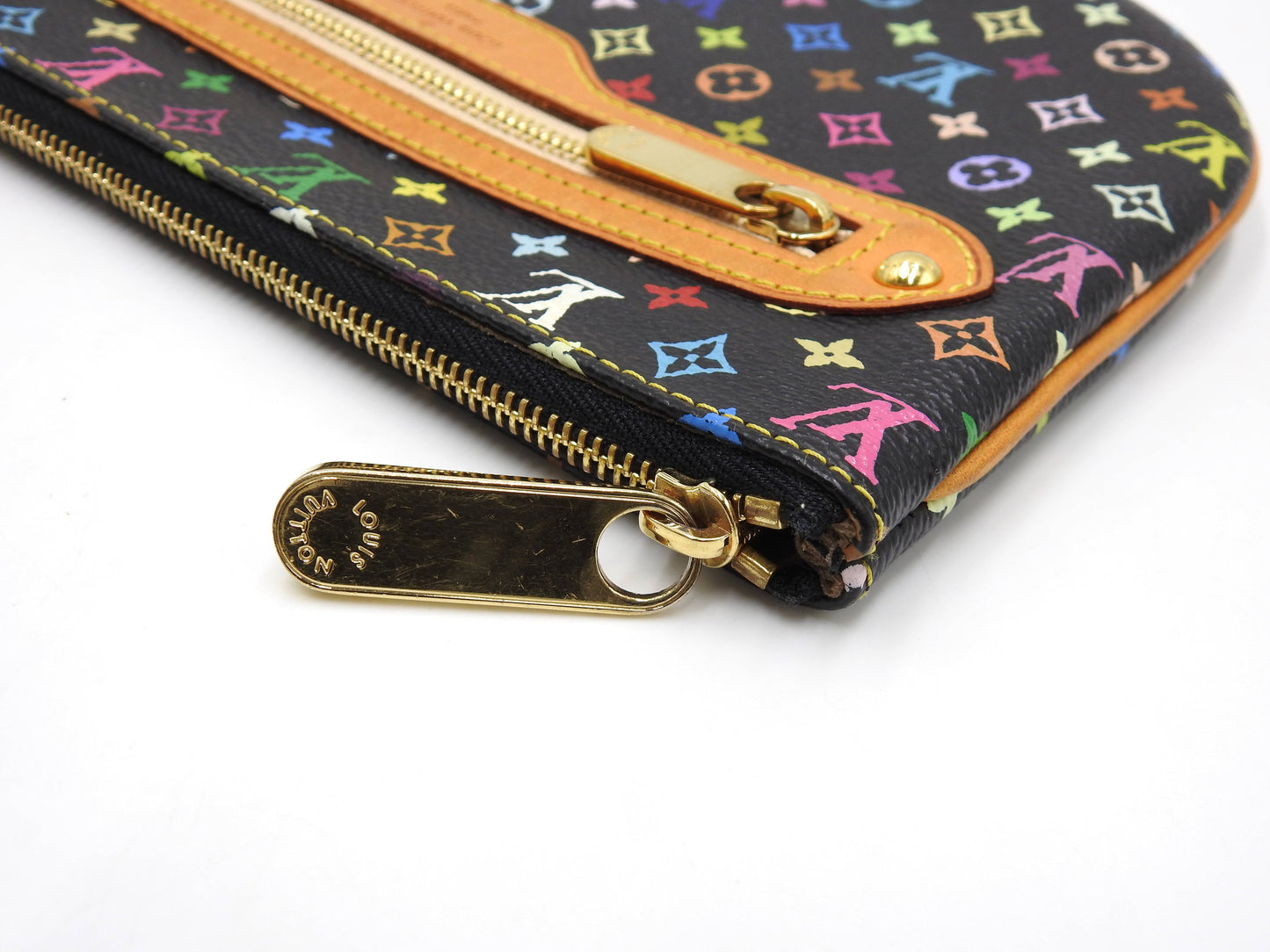 LOUIS VUITTON Pochette GM Pouch Monogram Multicolor Noir Black M60030
