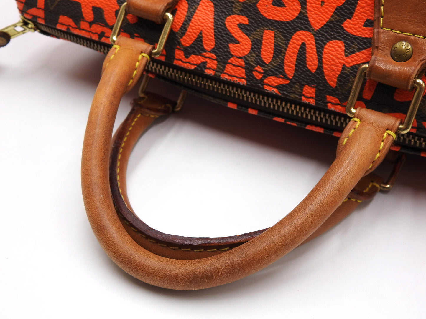 LOUIS VUITTON Monogram Graffiti Speedy 30 Boston Hand Bag Orange M93705