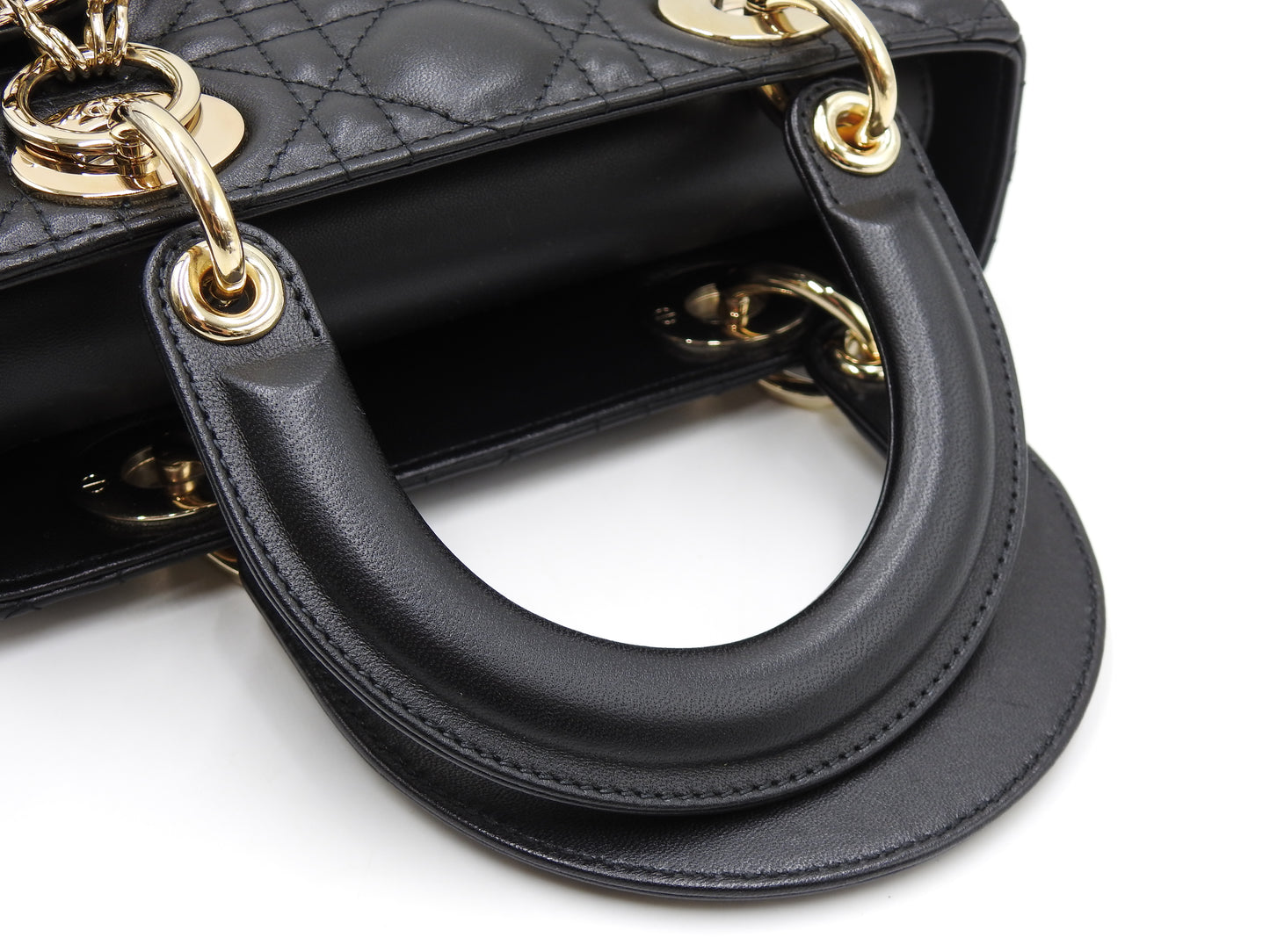 Christian Dior My Abc Lady Dior Small Shoulder Hand Bag Lambskin Black
