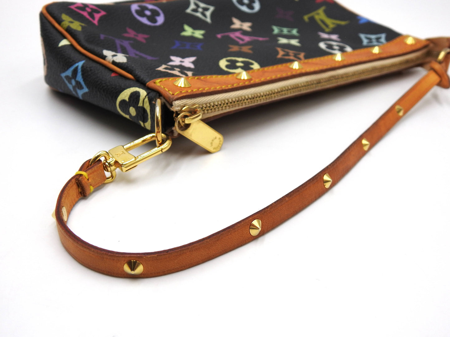 LOUIS VUITTON Pochette Accessories Pouch Monogram Multicolor Black M92648