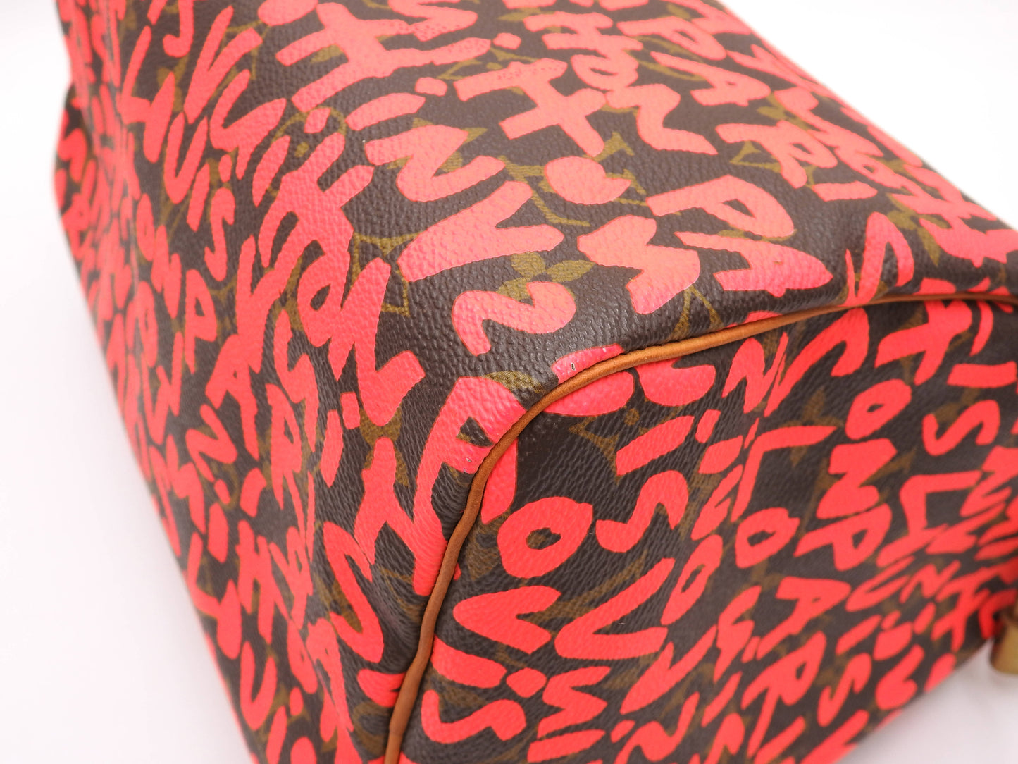 LOUIS VUITTON Monogram Graffiti Speedy 30 Hand Bag Boston Bag M93704 Pink