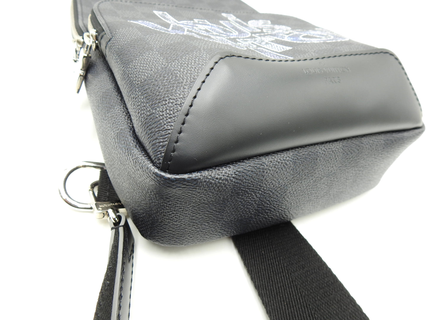 LOUIS VUITTON Damier Graphite LV Logo Avenue Sling Bag N40274